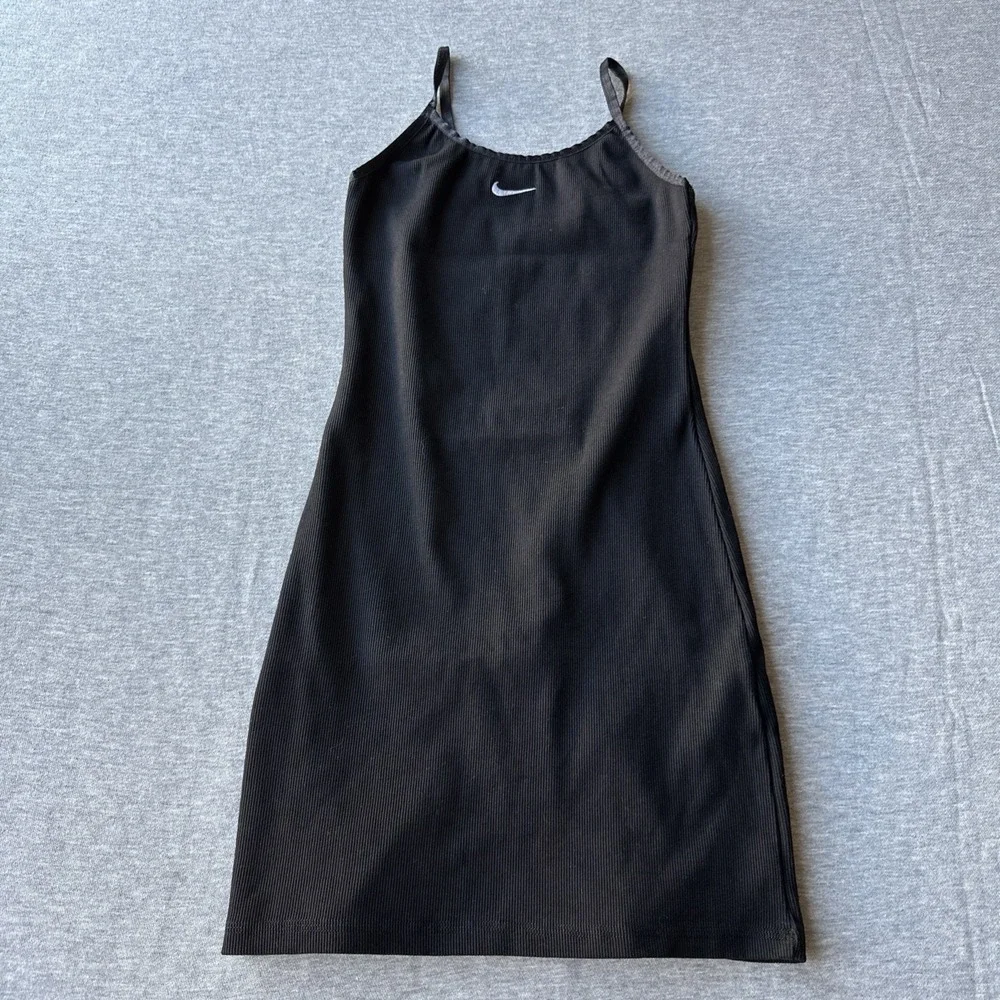 Nike Women's Bodycon Black Dress Size Small Sportswear Essential Ribbed Knit